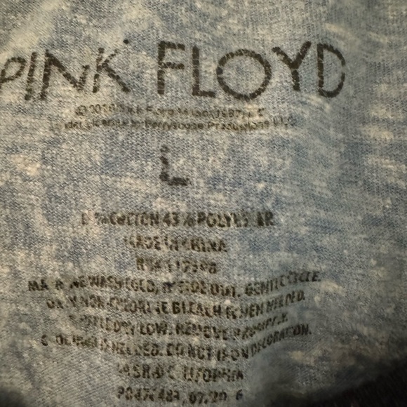 Vintage Pink Floyd Distressed Raglan Graphic Tee Shirt• Large - Picture 6 of 6
